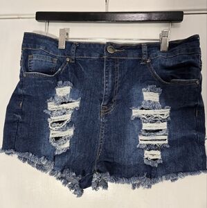 Hot Kiss Distressed Mini Shorts Wz 15 Super Stretchy
